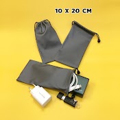 Túi Dây Rút Mini Vải 10X20Cm Đựng Phụ Kiện Sạc Cáp, Tai Nghe, Usb, ...