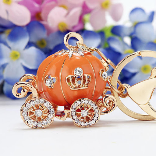 Title 4, Creative Opal Car Keychain Pendant Novelty Pump...