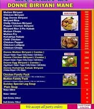 Donne Biriyani Mane menu 2