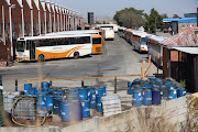 A deserted Putco bus depot in New Canada, Soweto.