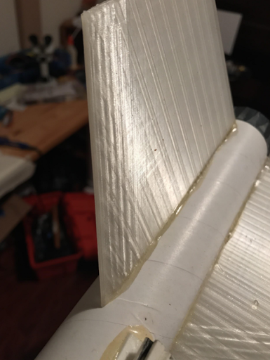 A close up of one of Sean's 3D printed model rocket fins