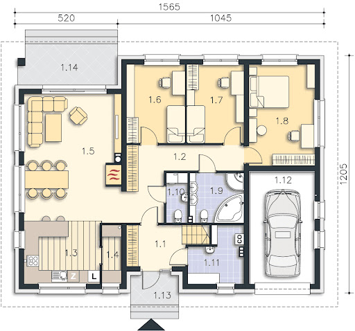 Aosta LMB103 - Rzut parteru