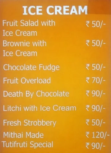 Lassi Shop menu 