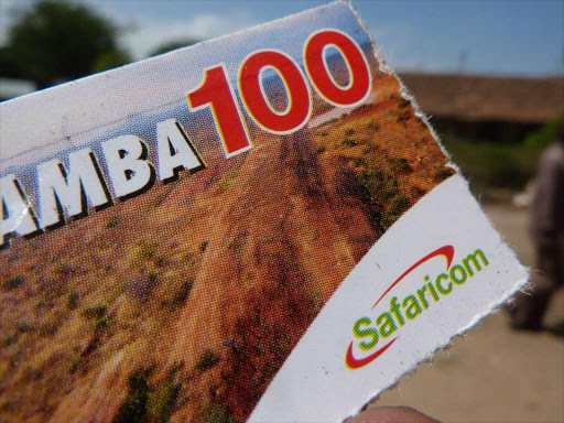 Safaricom scratchcard.