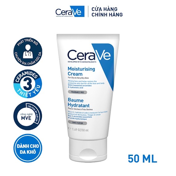 Kem Dưỡng Ẩm Dành Cho Da Khô Cerave Moisturizing Cream 50Ml