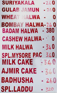 Anjali Sweets menu 6