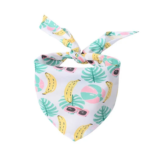 Cartoon Fruit Pattern Pet Dog Bandana Cat Puppy Kerchief Dogs Neckerchief Scarf Towel Pet Kitten Triangle Scarfs Accesso
