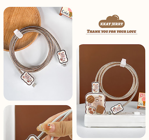 Title 4, Mobile Phone Charger USB Cable Protection Sleev...