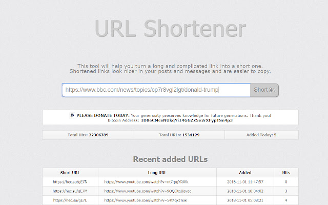 HEC URL Shortener