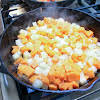 Thumbnail For Frying Partially Cooked Sweet Potatoes And White Potatoes.