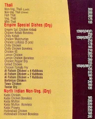 Empire Restaurant menu 1