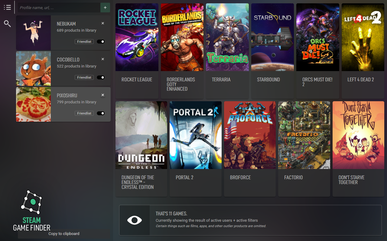 Steam : Game finder Preview image 3