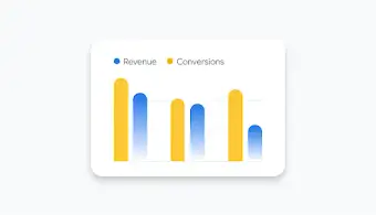 Graphique comparant les revenus et les conversions.