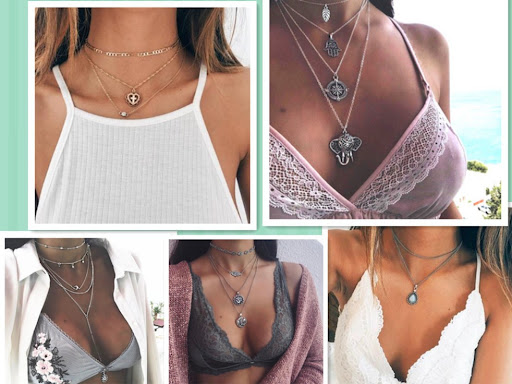 Title 2, Bohemian style multi-layer necklace