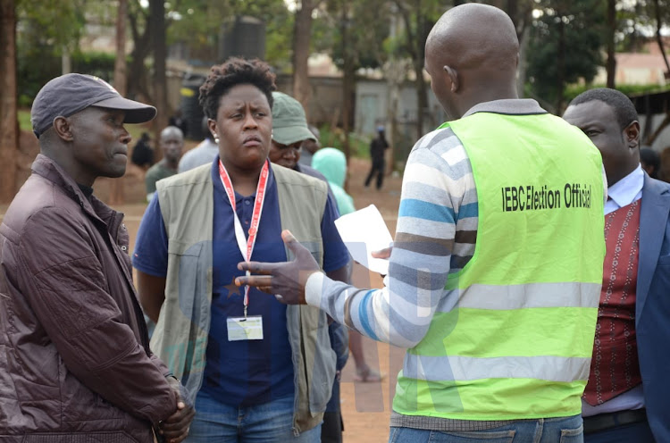 ODM leader Raila Odinga's daughter Winnie in Kibra.