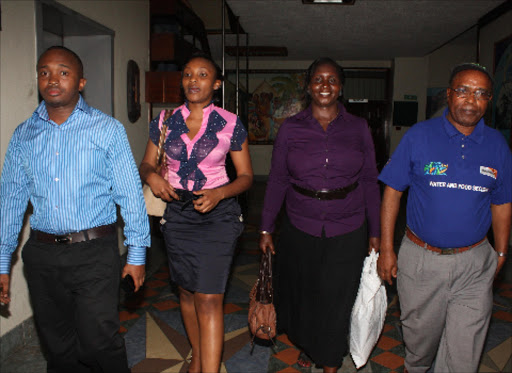 WORRIED: Isiolo businessman Daniel Muthee (R), with his wife Rebecca (2nd R), daughter Makandi and son Lewis after addressing a press conference in Nairobi yesterday. Photo/Philip Kamakya