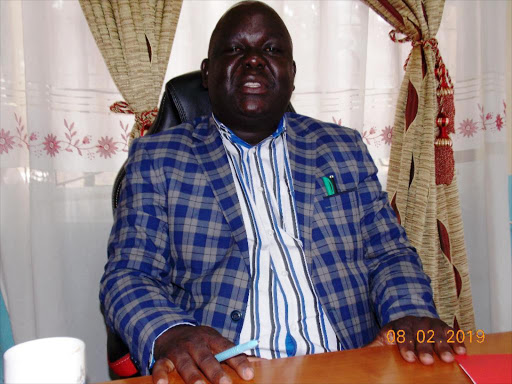 Embu West Sub-County Criminal Investigation Boss George Etyang in his office on February 8 2019