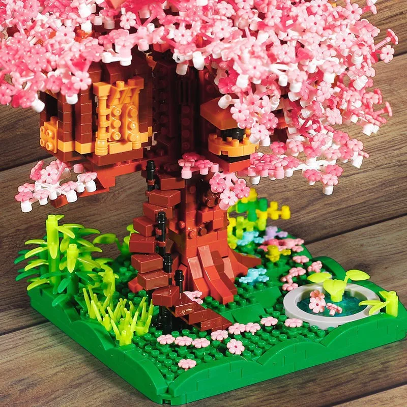 Title 5, Cherry Blossom Tree House Building Blocks Diamo...