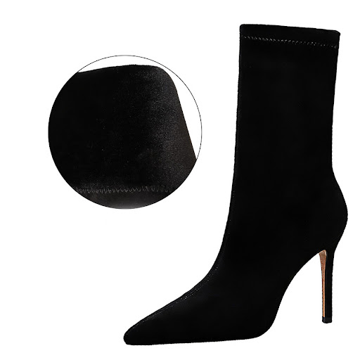 Title 4, Womens high-heeled suede pointed toe boots for...