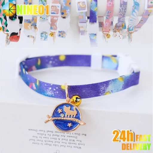 Pet Collars For Cat Dog With Pendants Adjustable Necklace With Bell Colorful For Cat Puppy Cat Collar Dropshipping Pet C