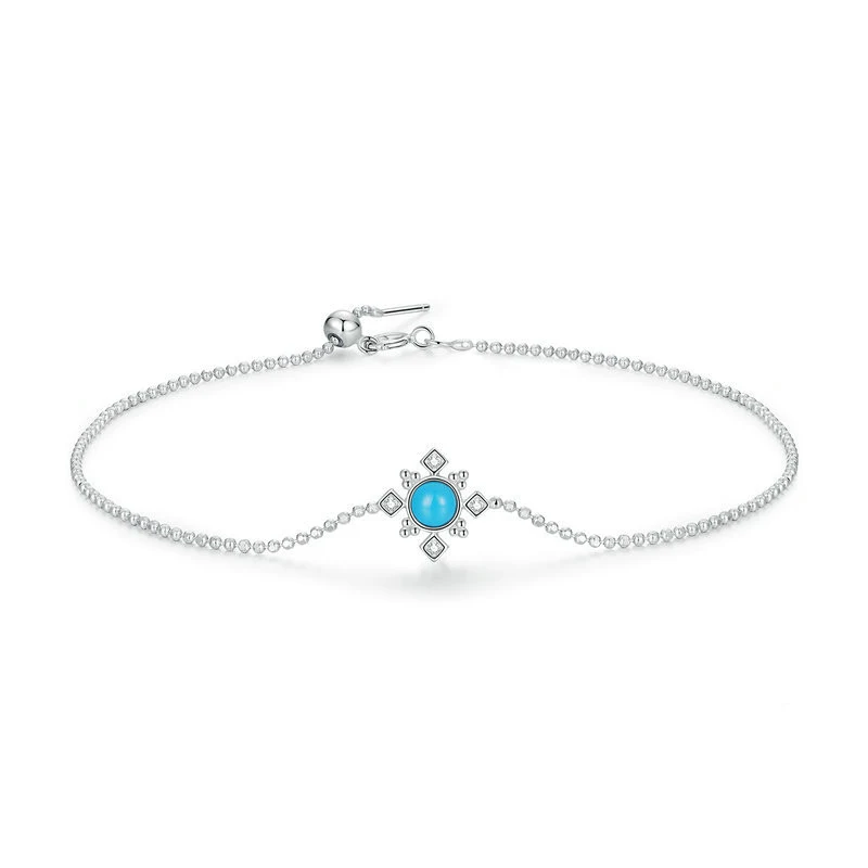 Eenvoudige armband met ronde, platina vergulde kralen, een elegante en veelzijdige accessoire voor dagelijks gebruik, verfraai uw stijl.
