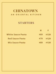 Chinatown - An Oriental Kitchen menu 1