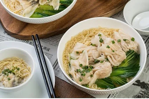 Chicken Dumpling Noodles Soup