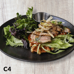 C4 Pickled Plum Duck Breast Croffle Toast 梅⼦慢煮鴨胸⽜⻆包多⼠