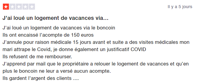 Bon coin Vacances