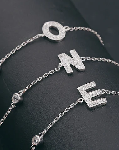 Collier micro-serti alphabet anglai - 2