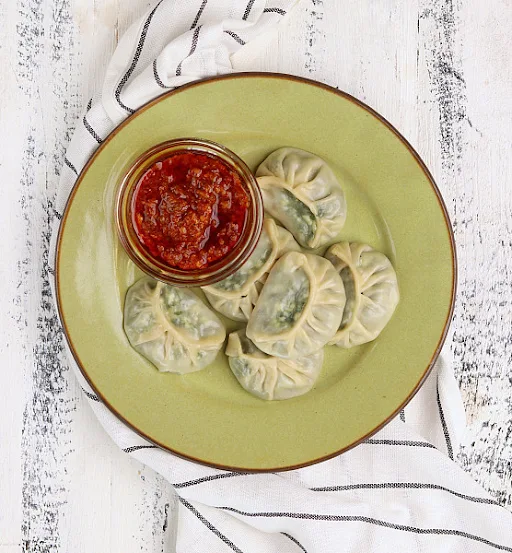 Cheese & Spinach Steamed Momo