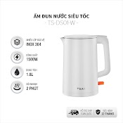 Bình Đun Siêu Tốc Stuki St - Ds01W, Công Suất 1500W, Dung Tích 1.5L, Thép Không Gỉ, Bảo Hành 12 Tháng