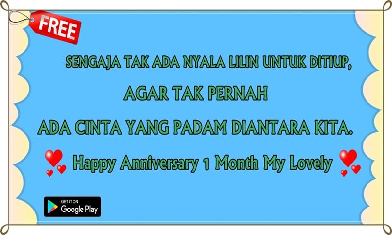 Kata Kata Anniversary 1 Bulan Buat Pacar Yang Cuek