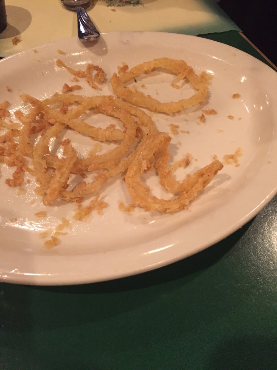 Forgot to take a picture before we devoured the huge pile of GF onion rings, but it was the first time I was able to have onion rings/fried food in years!