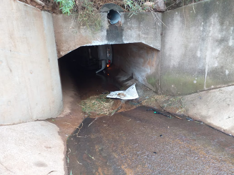 The suspects lost control of the car, which ended up in a storm water tunnel on the N1 in Diepkloof.