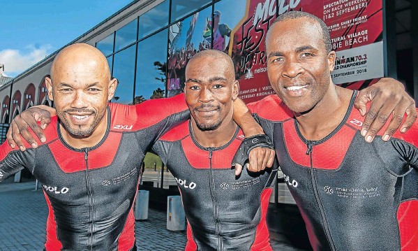 Port Elizabeth triathletes Peter Gatangi, Thembile Nxele and Siyabulela ‘Jabu’ Mpengesi are ready to welcome the world to their turf when they tackle the 2018 Isuzu Ironman 70.3 World Championship men’s race on Sunday