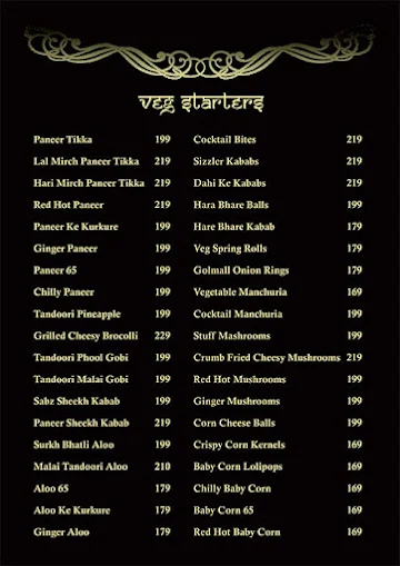 Reshmi's Classic Restaurant menu 