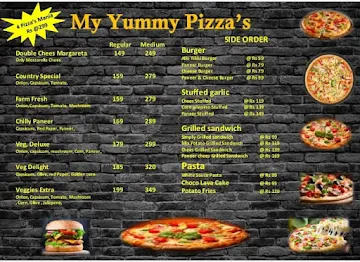 My Yummy Pizza menu 