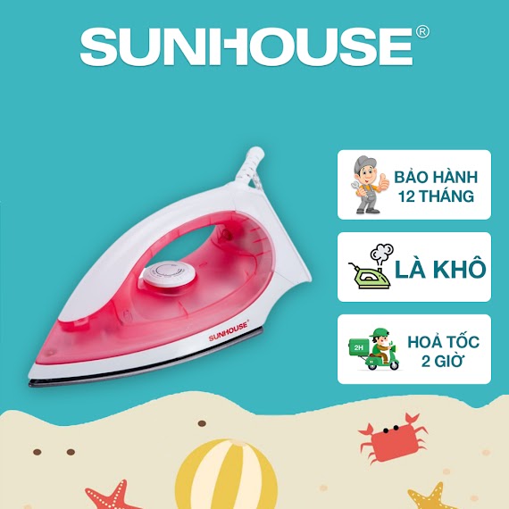 Bàn Là Khô Sunhouse Shd1072 - Bảo Hành Chính Hãng 12 Tháng