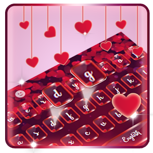 Red love keyboard 10001002 Icon