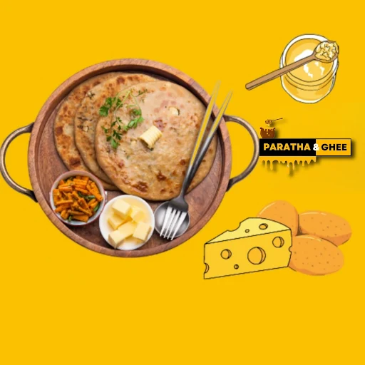 Aloo & Cheese Paratha [Desi Ghee]