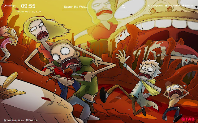 Rick and Morty New Tab HD Background Theme