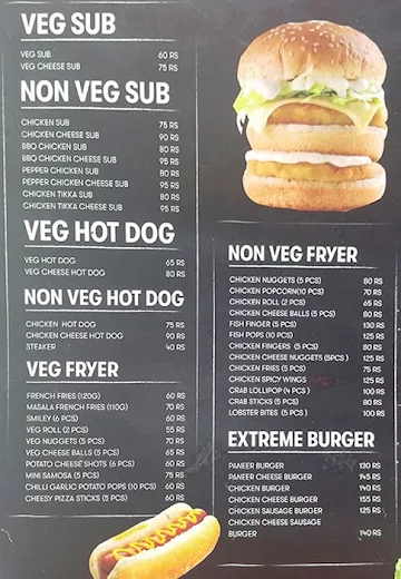 Burgers Island menu 