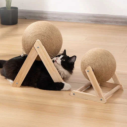 20cm Cat Scratching Ball Toy Kitten Sisal Rope Ball Board Grinding Paws Toys Cat Scratcher Wear-resistant Pet Furniture 