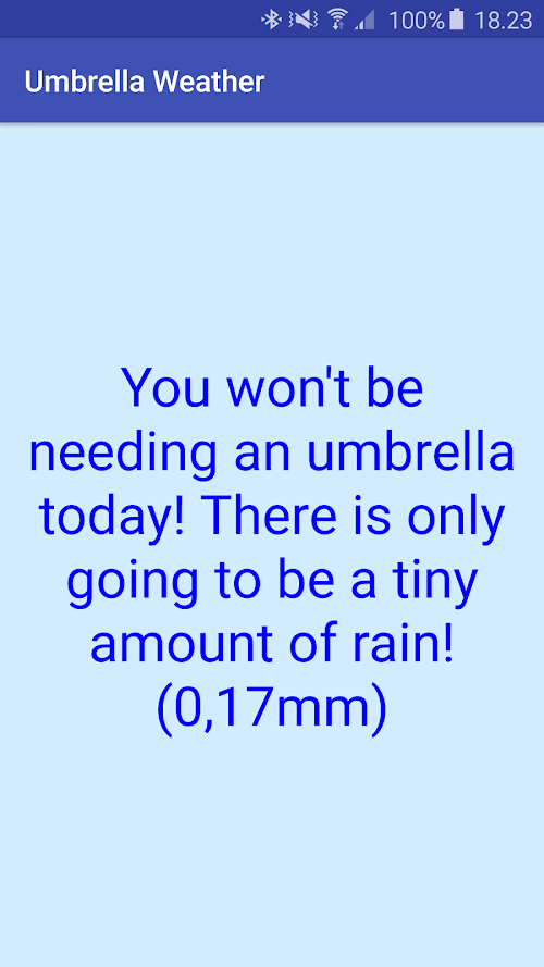 Android application Umbrella Weather screenshort