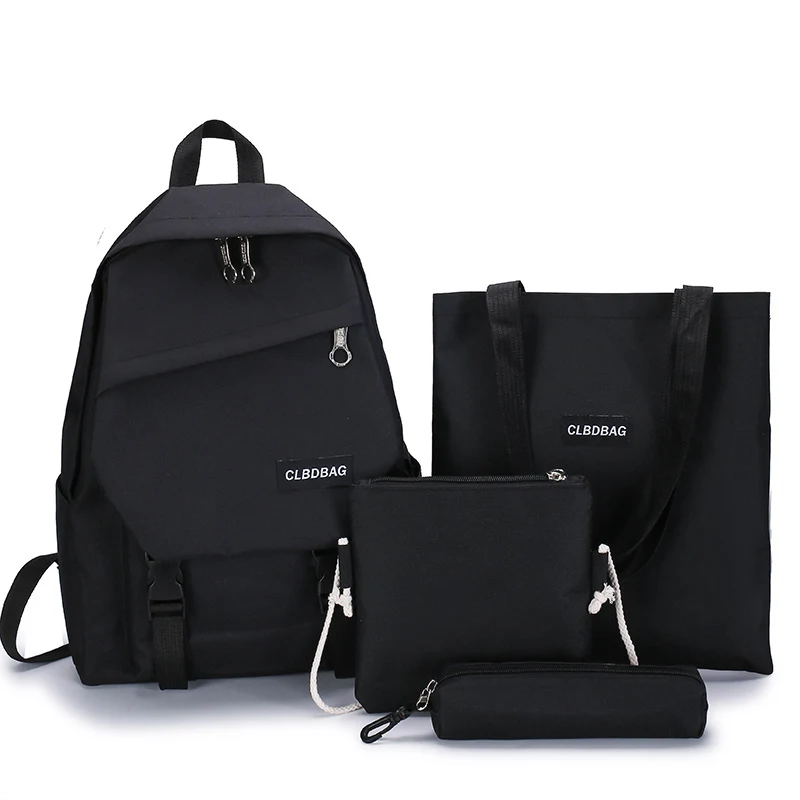 Title 7, Student School Bag Canvas Travel Korean Backpac...