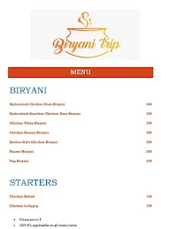 Biryani Trip menu 1