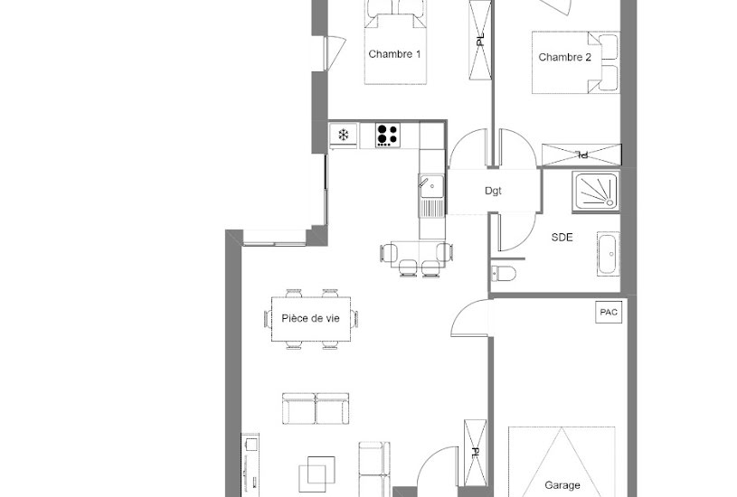  Vente Terrain + Maison - Terrain : 414m² - Maison : 70m² à Bourgneuf-en-Retz (44580) 