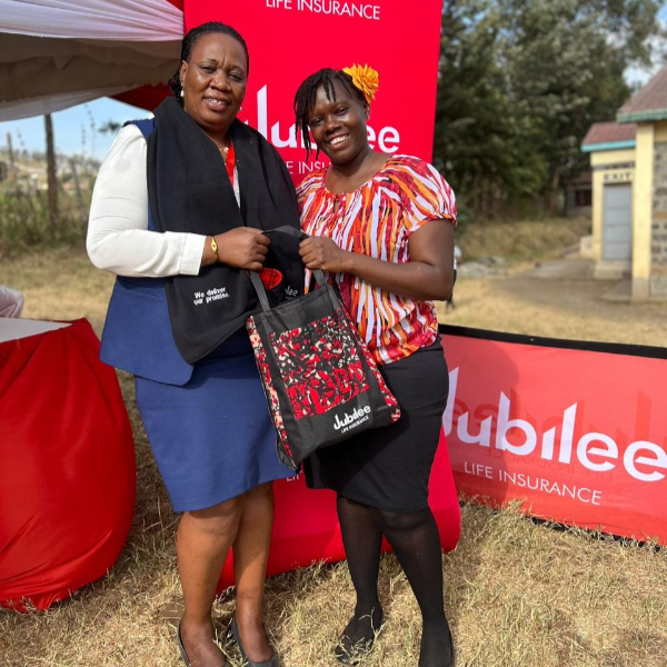 Kenya Music Festival Technical Committee Executive Secretary Janet Langat and Jubilee Life Insurance Marketing and Communications Senior Manager Joy Ojiambo during the trainers and adjudicators workshop on February 26, 2024