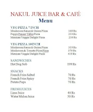 Nakul Juice Bar & Cafe menu 1